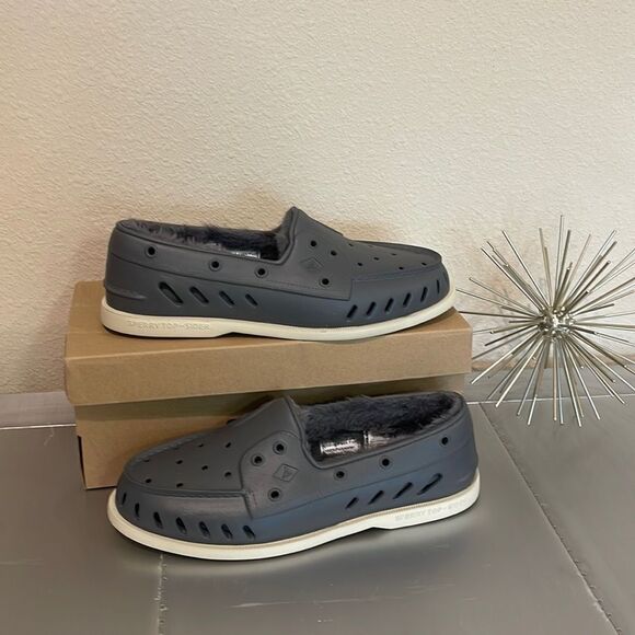 Sperry Top-Sider Float Cozy Faux Fur Lined‎ Boat Shoes men’s size 10 NWT - Picture 1 of 5